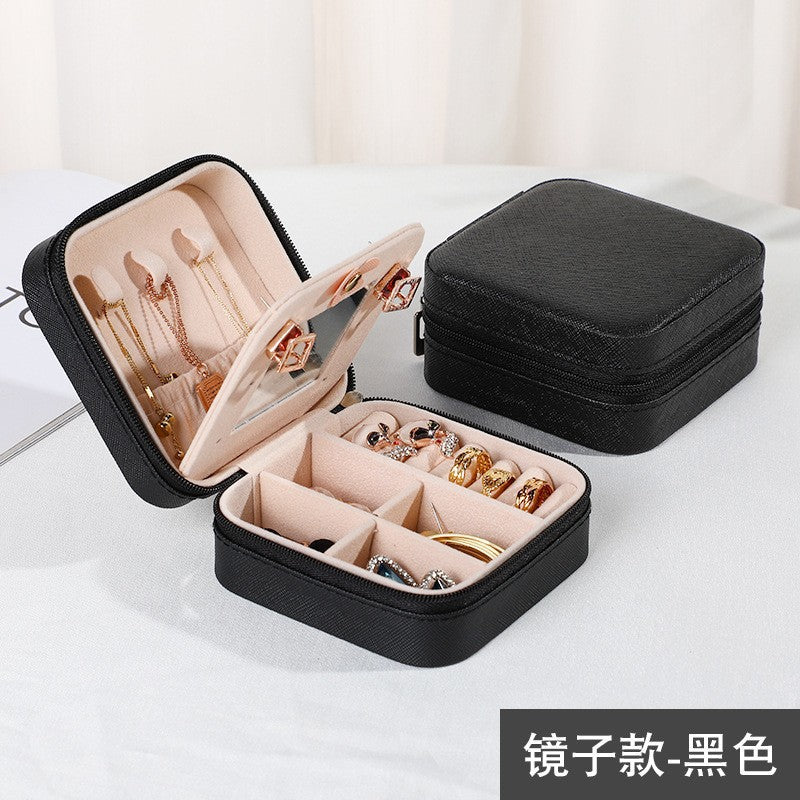 简约透明防尘耳环耳钉项链首饰盒多格收纳盒戒指设计饰品盒子批发