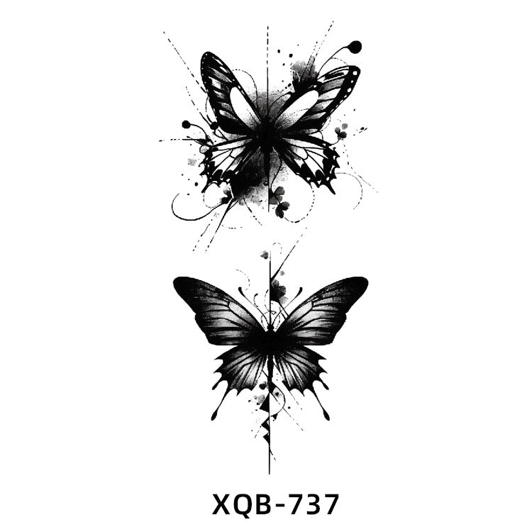 Free shipping Tattoo In Stock Wholesale Small Full Arm Tattoo Sticker Waterproof Sweatproof Tiger Animal Flower Men and Women Black and White, Colored Tattoo Sticker Paper