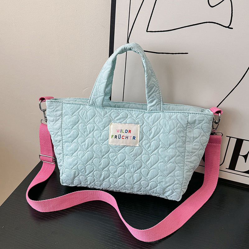 Dopamine Bag Free shipping Tattoo New dopamine color series handbag bag girls versatile large capacity shoulder bag messenger bag factory direct sales