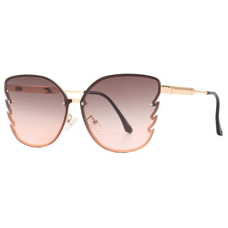 Women's fashion glasses 欧美大框架蝴蝶新款潮流太阳眼镜女街拍复古百搭墨镜女大框眼镜