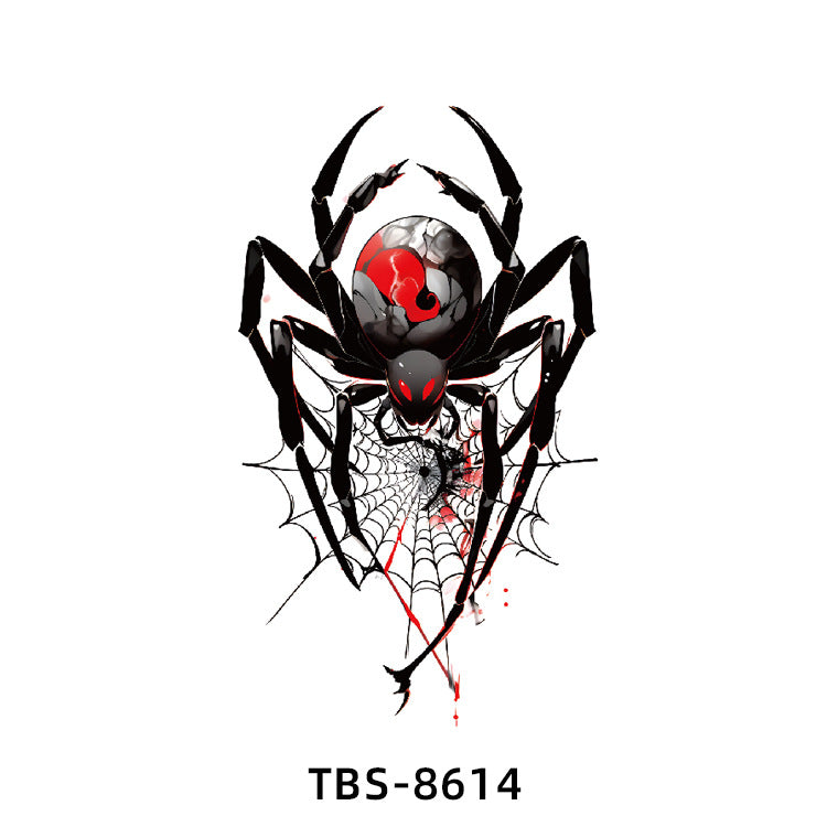 Free shipping Tattoo New Wholesale Small Flower Arm Waterproof Tattoo Sticker Half Sleeve Arm Back Color Animal Skull European and American Tattoo Sticker Paper