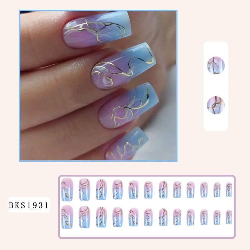 (Hand made nail) Nail pieces, wearing nail pieces, long cross-border nail products, fake nails, European and American wearing nail nails