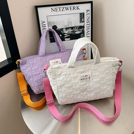 Dopamine Bag Free shipping Tattoo New dopamine color series handbag bag girls versatile large capacity shoulder bag messenger bag factory direct sales