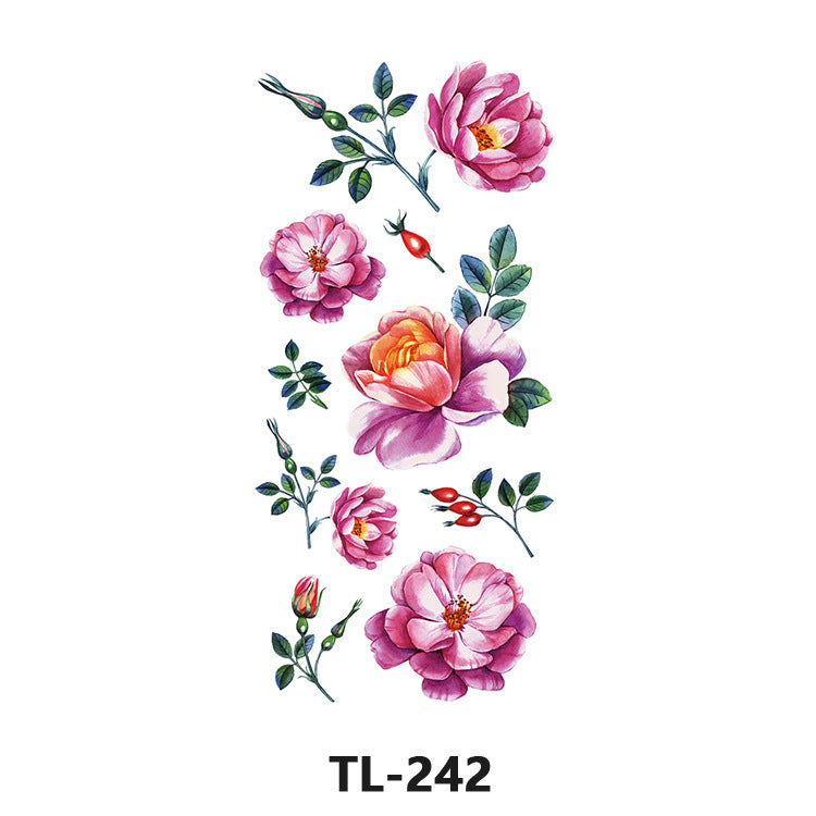 Free shipping Tattoo Waterproof Tattoo Sticker Fresh Flowers Stickers Sexy Plant Tattoo Small Picture Flower Tattoo Sticker in Stock Wholesale