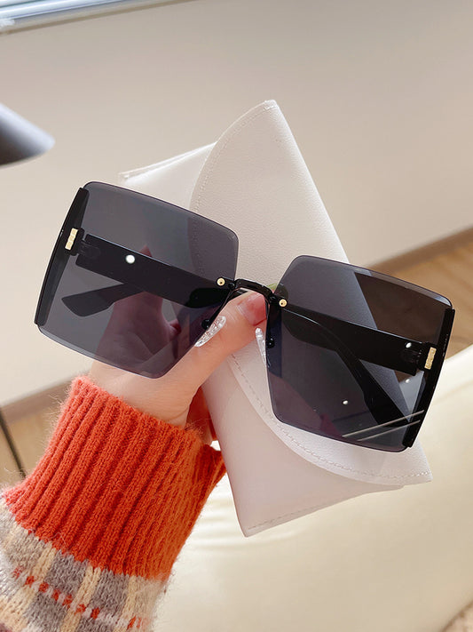 Women's fashion glasses 跨境墨镜女士高级感ins2022年新款防晒防紫外线大脸显瘦太阳眼镜