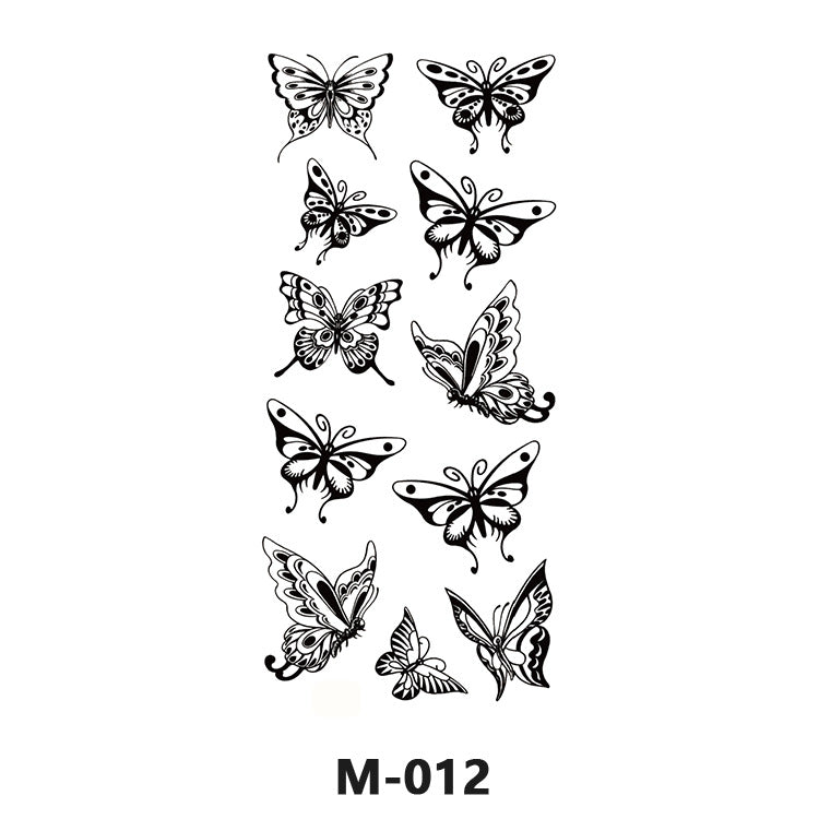 Free shipping Tattoo Factory Wholesale Tattoo Sticker Tattoo Men's and Women's Flower Butterfly Color Waterproof Tattoo Sticker Internet Celebrity Tattoo Sticker Paper