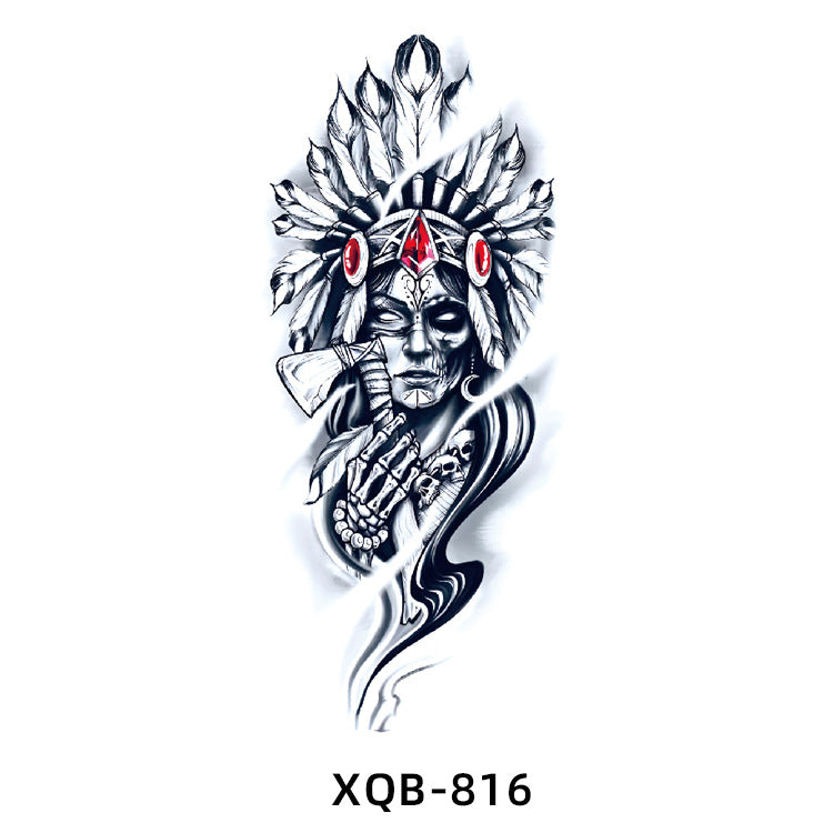 Free shipping Tattoo New Flower Arm Tattoo Sticker Waterproof Men's and Women's Small Arm Tattoo Tattoo Black and White Animal Tattoo Sticker Paper Factory Wholesale