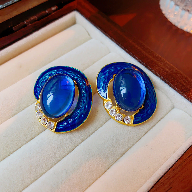 首饰耳环中古vintage复古银针耳环宫廷风小众耳钉耳坠高级感轻奢耳饰批发