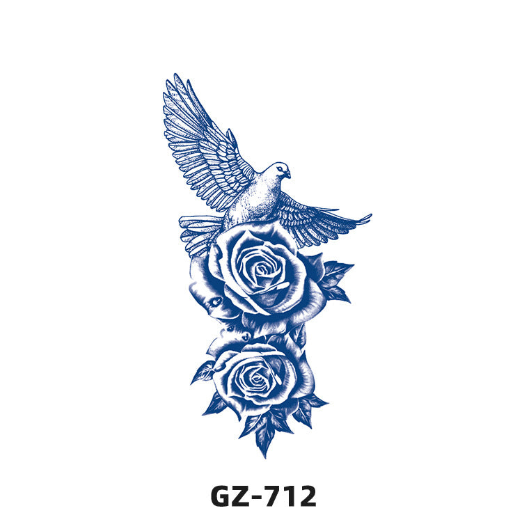 Free shipping Tattoo Herbal Tattoo Sticker Female Semi-Permanent Waterproof and Durable Grass and Wood Internet Celebrity Juice Non-Reflective Simulation Tattoo Sticker Male Advanced
