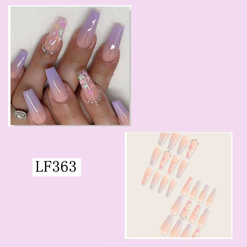 (Hand made nail) Nail pieces, wearing nail pieces, long cross-border nail products, fake nails, European and American wearing nail nails