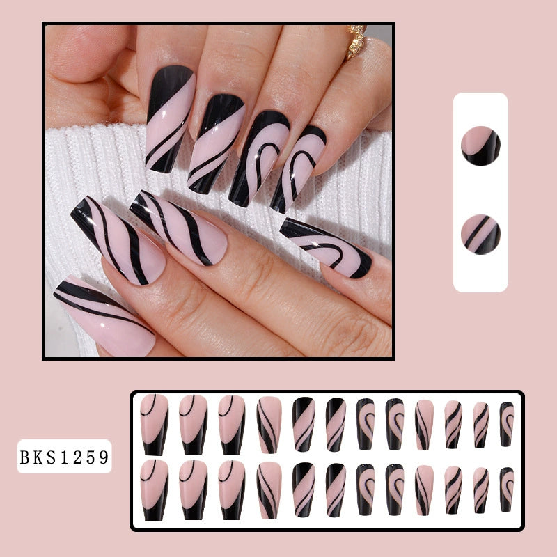(Hand made nail) Nail pieces, wearing nail pieces, long cross-border nail products, fake nails, European and American wearing nail nails