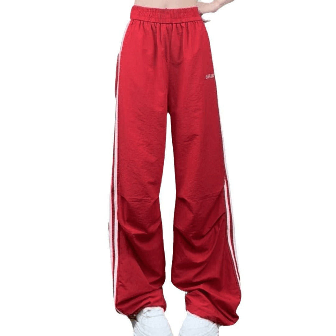 Free shipping new dopamine candy girl feeling full slim and thin quick-drying casual pants