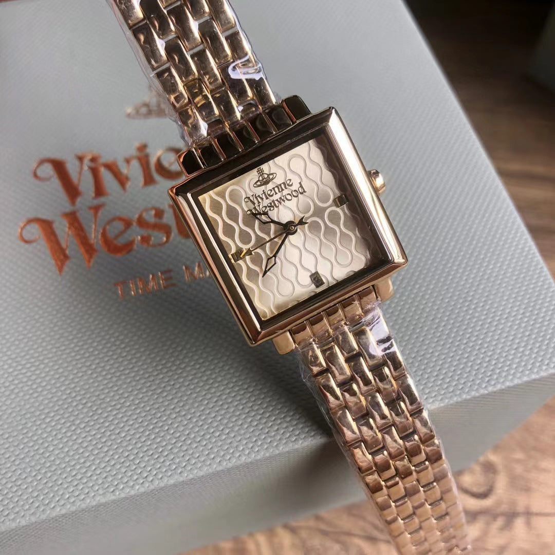 Fashion women's watchOne Piece Dropshipping Weiwei'an Queen Mother Ice Crushing Blue Watch New Dark Plum Purple Women's Watch Pitaya Saturn Small Golden Watch