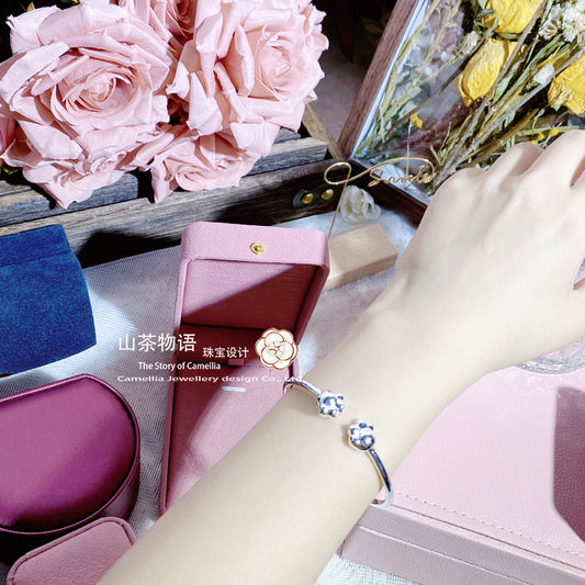 Camellia猫神大人守护萌萌小爪 镀金强保色可爱小女生可调节手环