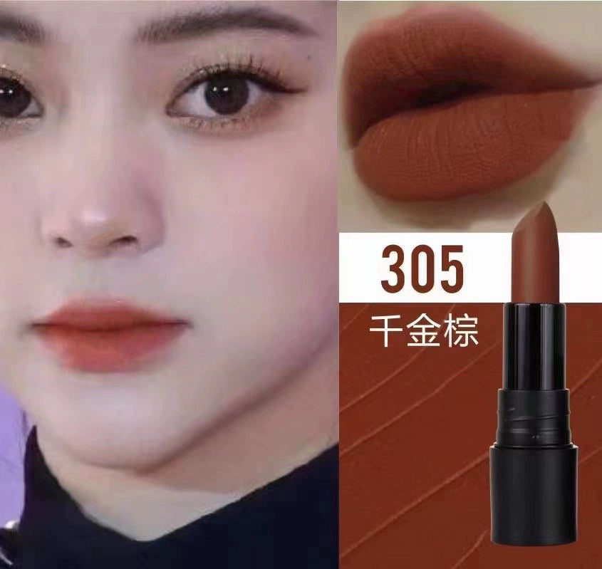 网红不掉色丝绒哑光雾面防水不脱妆沾杯持久保湿口红唇膏显白