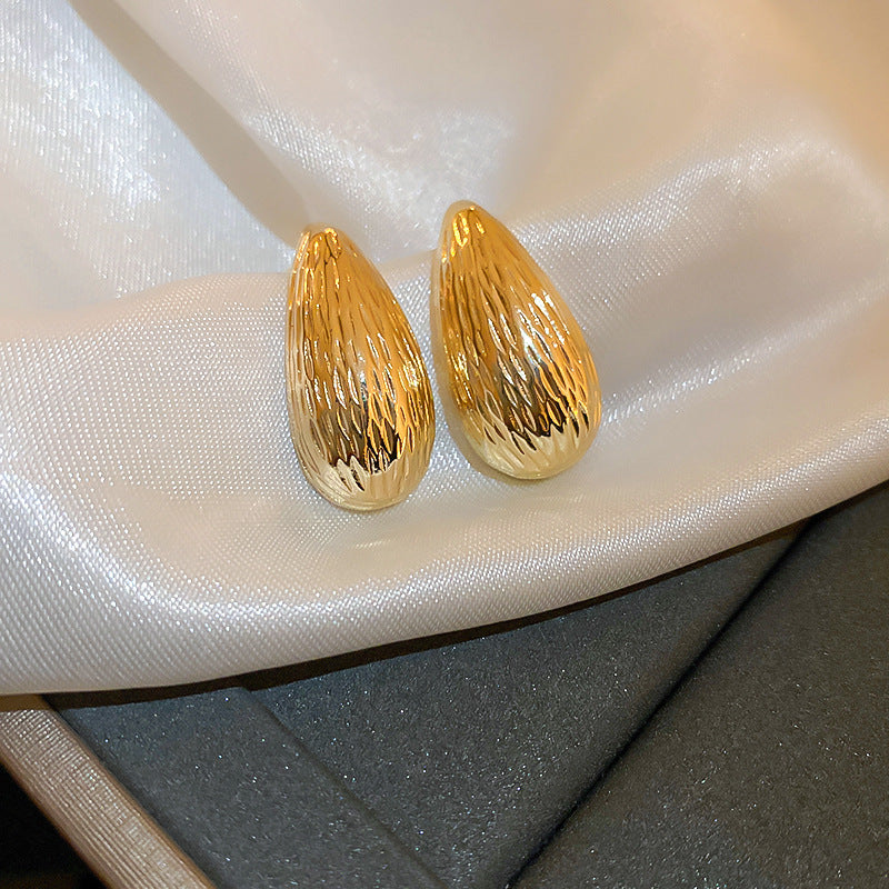 欧美银针金属几何耳环复古夸张设计感耳钉时尚高级感百搭耳饰批发