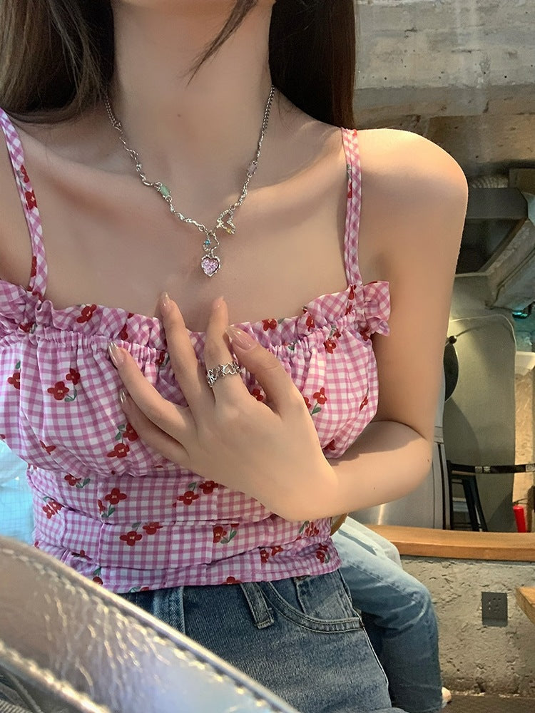 时尚镶钻珍珠吊坠项链韩国个性设计感锁骨链小众甜酷风项饰批发女