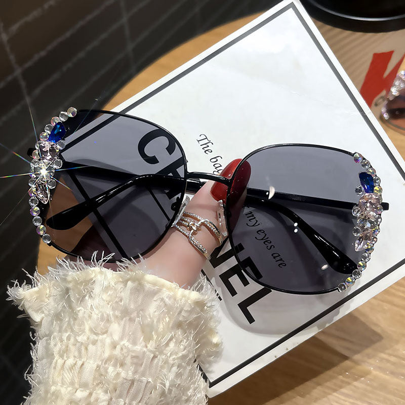 Women's fashion glasses 2023新款墨镜女士防晒防紫外线高级感大脸显瘦太阳眼镜潮牌夏时尚