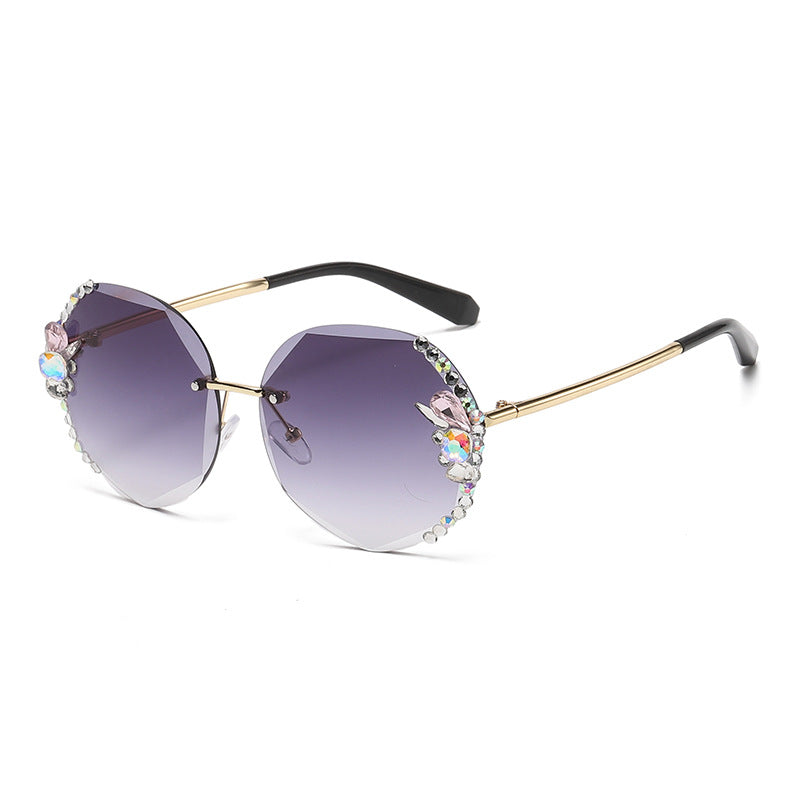 Women's fashion glasses 跨境墨镜女ins街拍大脸显瘦防紫外线太阳镜素颜神器眼镜女韩版潮