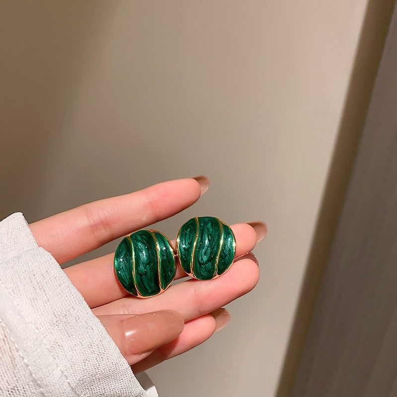 925银针欧美夸张几何耳环个性不对称耳钉气质高级感耳饰批发女