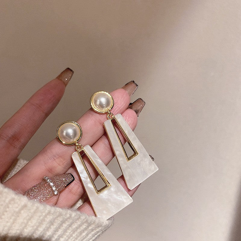 首饰耳环925银针亚克力几何耳环高级感小众个性时尚耳钉欧美简约耳饰批发