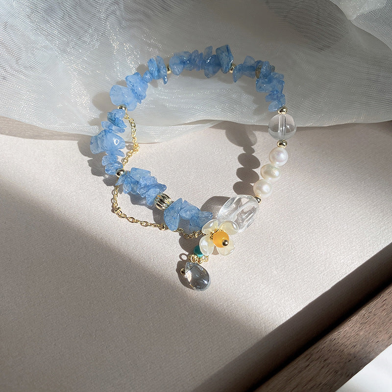 珠宝首饰夏季新品锆石水晶猫眼石手链小众简约高级感手串时尚百搭手饰批发