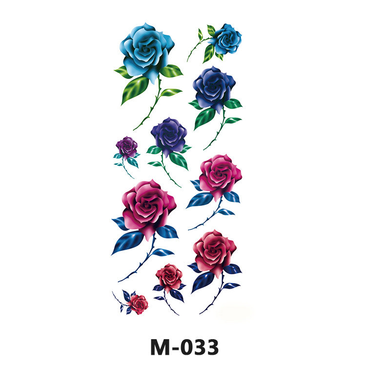 Free shipping Tattoo Factory Wholesale Tattoo Sticker Tattoo Men's and Women's Flower Butterfly Color Waterproof Tattoo Sticker Internet Celebrity Tattoo Sticker Paper