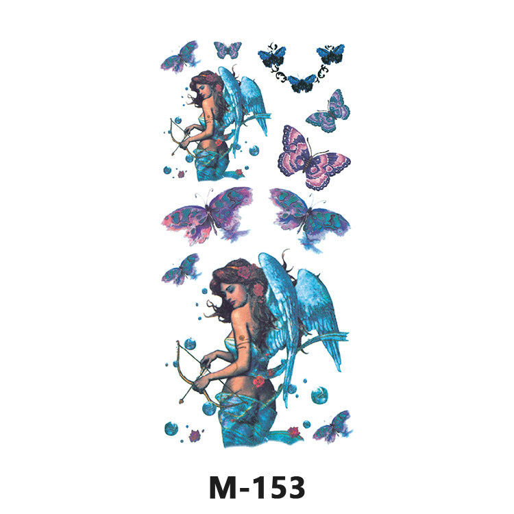 Free shipping Tattoo Sticker Tattoo Tattoo Sticker Simulation English Tattoo Sticker Paper Flower Colorized Butterfly Water Transfer Sticker Sweatproof and Waterproof Wholesale