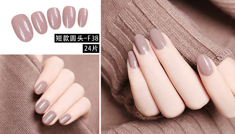 Fashion  nail Fake Nail Patch Wear Armor Finished Product Nail Tip Nail Stickers Disassembly Nail Patch Women's Removable Nail Stickers Short