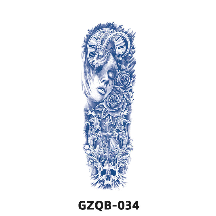 Free shipping Tattoo Factory in Stock Wholesale Herbal Juice Full Arm Tattoo Sticker Waterproof Sweat-Proof Imitation Tattoo Semi Permanent Tattoo Sticker
