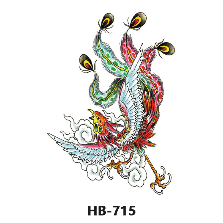 Free shipping Tattoo Wholesale Flower Arm Rose Half Sleeve Black and White Thigh Waterproof Fox Animal Dark Internet Celebrity Scar Covering Tattoo Sticker