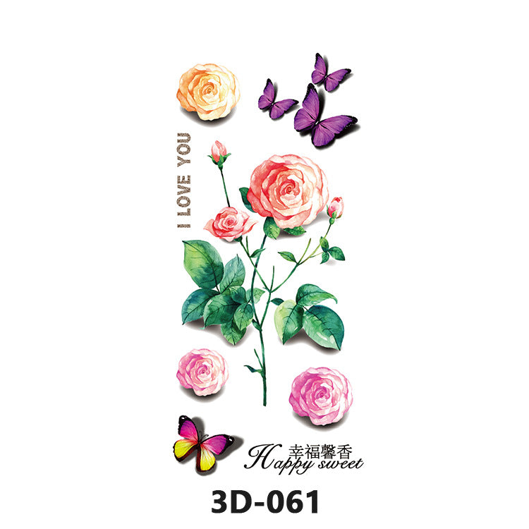 Free shipping Tattoo Wholesale Products in Stock New 3D Tattoo Sticker Temporary Waterproof Tattoo Sticker Stereo Color Printing Tattoo Butterfly Decal Tattoo Sticker