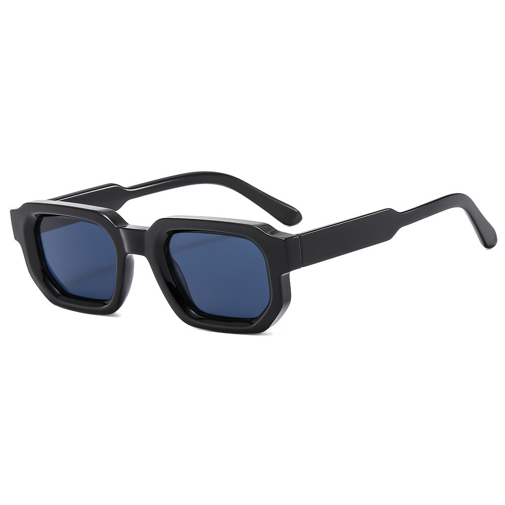 Women's fashion glasses 跨境新款方框太阳镜欧美复古厚边小框时尚潮流墨镜女街拍太阳眼镜