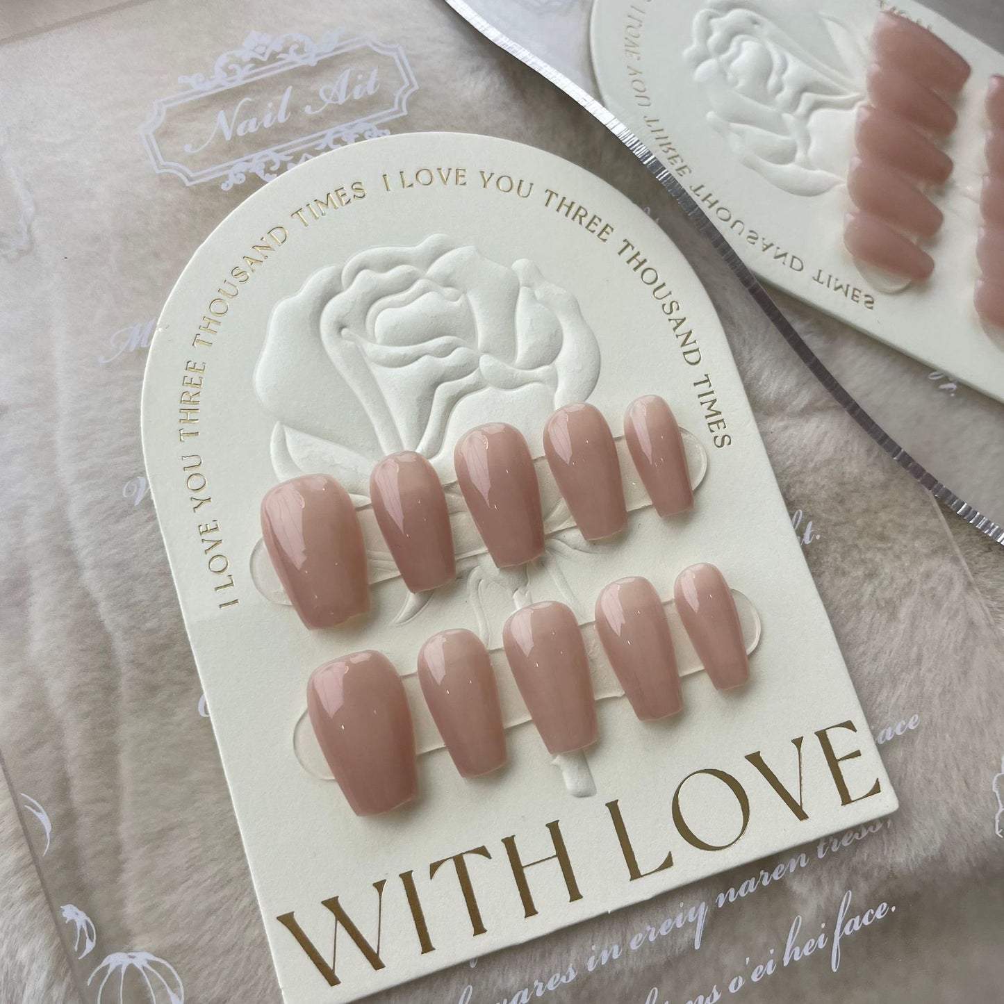 (reusable nail)Shangxin hand-worn armor factory straight hair high-end heavy industry Diablo charm snow long armor hand-made nail art wholesale products.