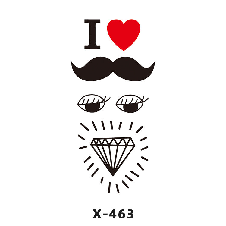 Free shipping Tattoo Tattoo Sticker Paper Waterproof Love Heart Man and Woman Cartoon Personality Couple Long Lasting Flower English Letters Fresh Tattoo Sticker