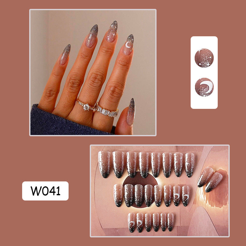 跨境穿戴甲外贸款指甲贴片诺顾美甲片假指甲美甲贴片成品甲 nails