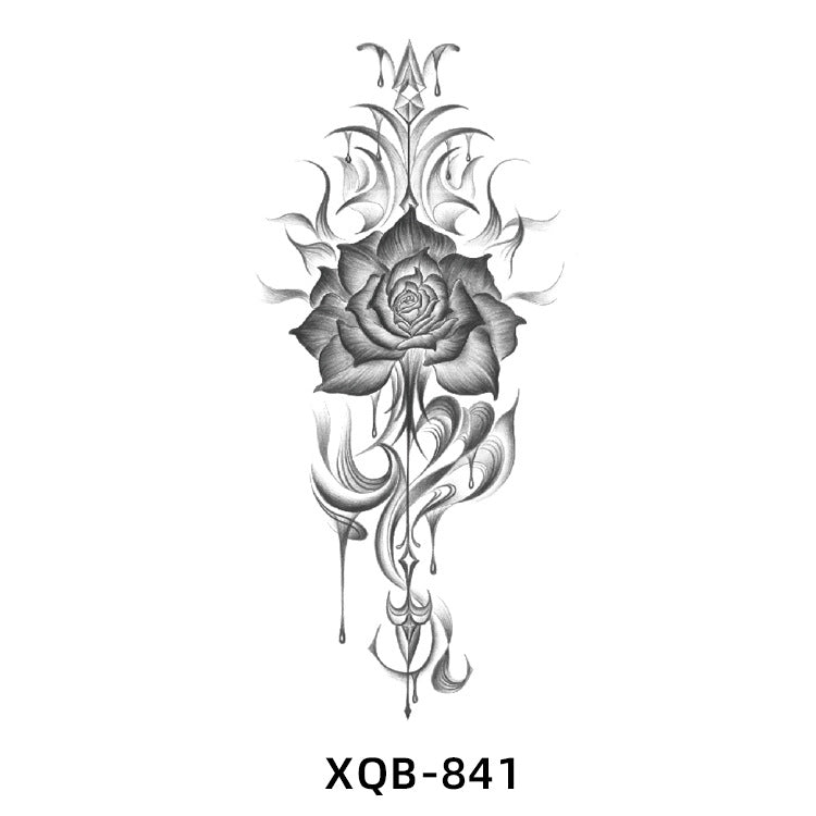 Free shipping Tattoo Small Full Arm Animal Tattoo Tattoo Sticker Half Sleeve Simulation Waterproof Black and White, Colored Flower Men and Women Tattoo Sticker Paper Wholesale