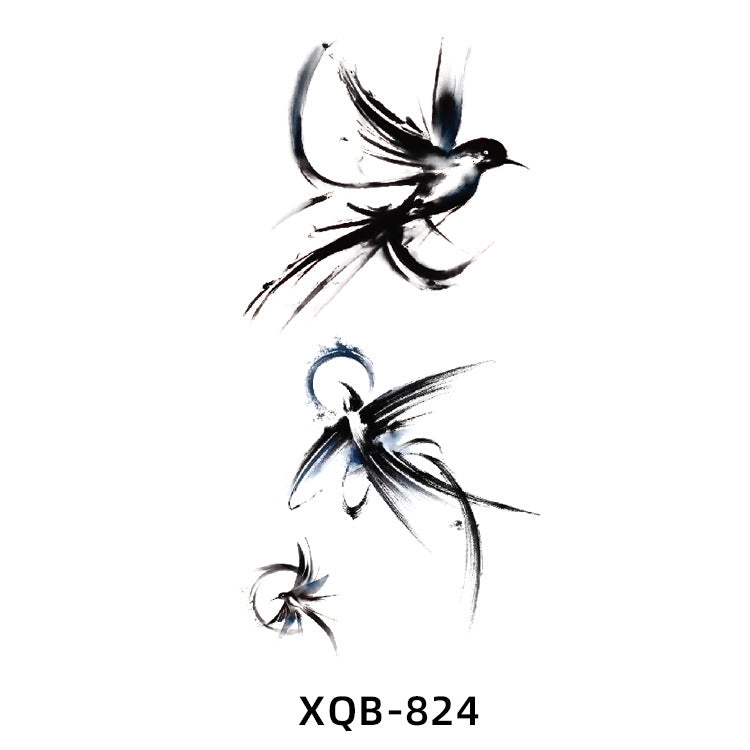 Free shipping Tattoo New Flower Arm Tattoo Sticker Waterproof Men's and Women's Small Arm Tattoo Tattoo Black and White Animal Tattoo Sticker Paper Factory Wholesale