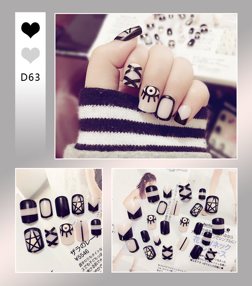 Fashion  nail Internet Celebrity Fake Nail Patch Wear Armor Finished Product Nail Tip Nail Stickers Disassembly Nail Patch Female Removable Nail Stickers