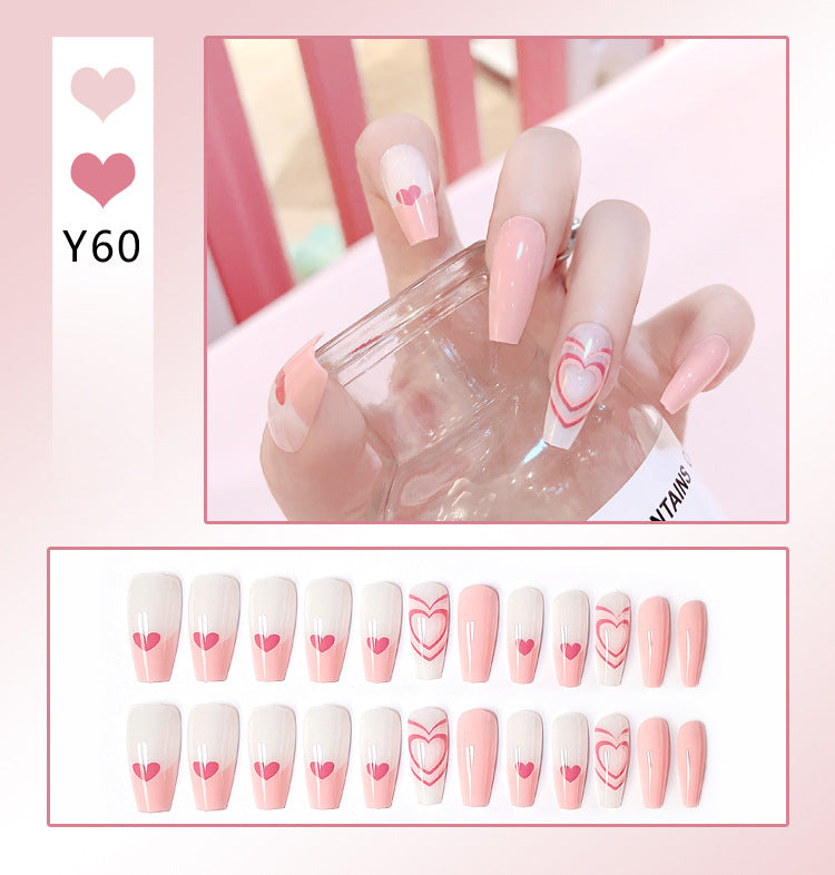 Fashion  nail Nail Stickers One Second Wearable Nail Sticker Wear Armor Nail Stickers Pure Desire Gradient Simple New Elegant