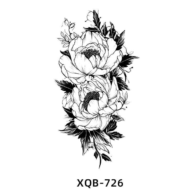 Free shipping Tattoo In Stock Wholesale Small Full Arm Tattoo Sticker Waterproof Sweatproof Tiger Animal Flower Men and Women Black and White, Colored Tattoo Sticker Paper
