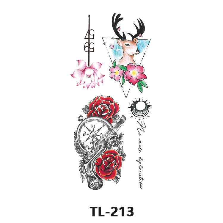 Free shipping Tattoo Factory Wholesale Fresh Tattoo Sticker Men's and Women's Flower Tattoo Stickers in Stock Direct Selling to Map Colorful Flowers