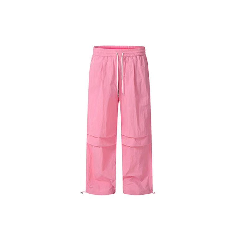 Dopamine pants Free shipping Tattoo American dopamine retro quick-drying drawstring overalls men's and women's loose casual light landing wide-leg paratrooper pants