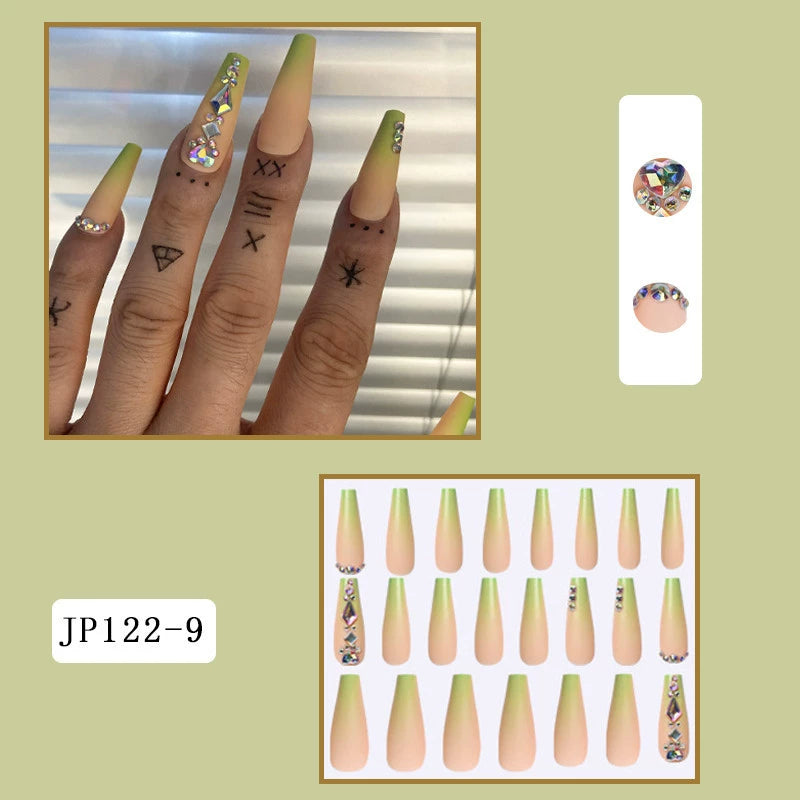 (Hand made nail) Nail pieces, wearing nail pieces, long cross-border nail products, fake nails, European and American wearing nail nails