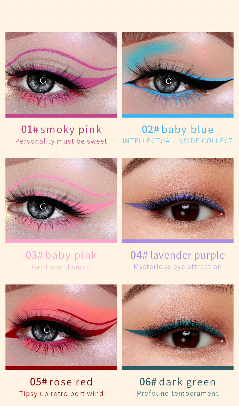 Color Liquid Eyeliner Amazon Makeup Waterproof Quick Dry Ultra Thin 12 color Eyeliner