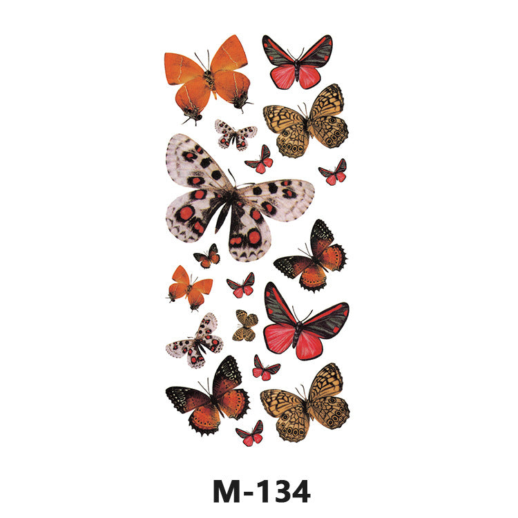 Free shipping Tattoo Sticker Tattoo Tattoo Sticker Simulation English Tattoo Sticker Paper Flower Colorized Butterfly Water Transfer Sticker Sweatproof and Waterproof Wholesale