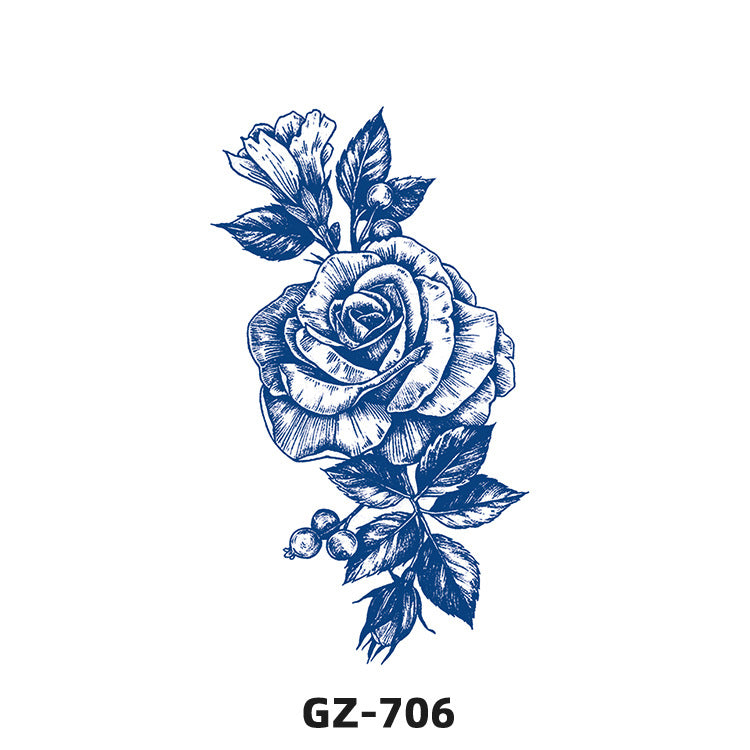 Free shipping Tattoo Herbal Tattoo Sticker Female Semi-Permanent Waterproof and Durable Grass and Wood Internet Celebrity Juice Non-Reflective Simulation Tattoo Sticker Male Advanced