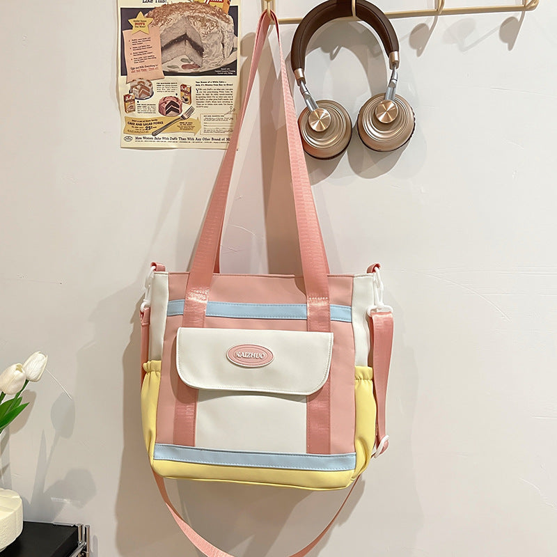 Dopamine Bag Free shipping Tattoo 2024 new high-value make-up bag ins dopamine college student fashion versatile shoulder messenger bag commuter bag