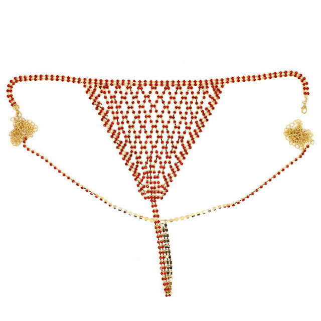 Fashion jewelry Europe and the United States cross-border explosions body chain exaggerated rhinestone bikini chest chain underwear sexy nightclub style body chain