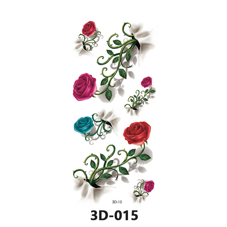 Free shipping Tattoo In Stock Wholesale 3D Butterfly Waterproof Sweatproof Female Stereo Emulational Creative Temporary Stickers Europe and America Cross Border Butterfly Tattoo Sticker
